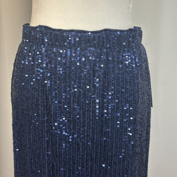 Vince Camuto Navy Sequined Midi Pencil Skirt- NWT- S - Picture 5 of 15